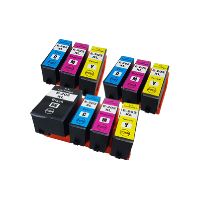 Compatible Epson 202XL Ink Cartridge 10 Pack - Extra Colours