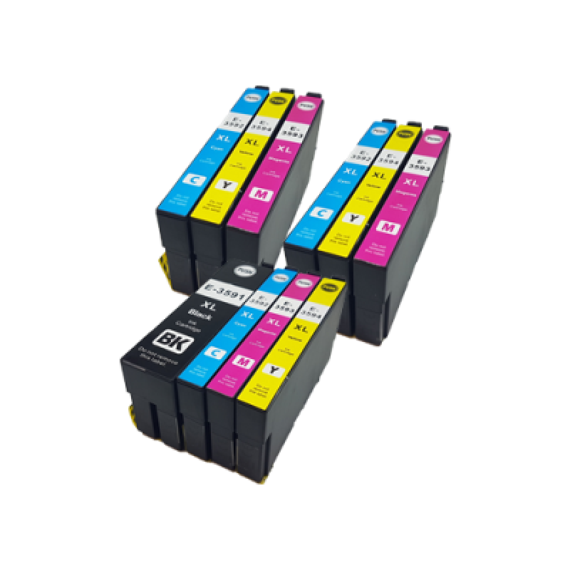 Compatible Epson 35XL Ink Cartridge 10 Pack - Extra Colours