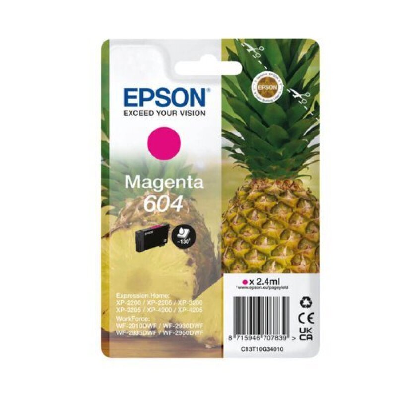 Epson 604 Pineapple Original Magenta Ink Cartridge