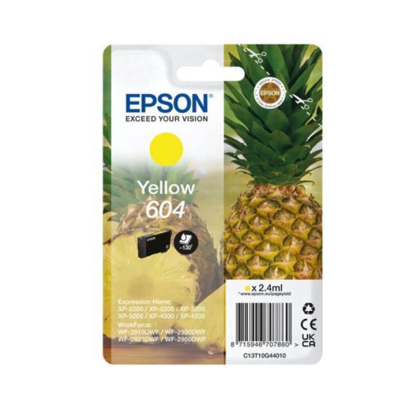 Epson 604 Pineapple Original Yellow Ink Cartridge