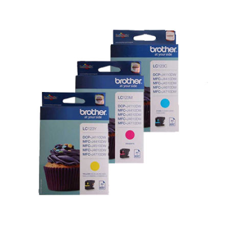 Brother LC123 Ink Cartridge Colour Multipack C/M/Y Original Brother LC123 Ink Cartridge Colour Multipack C/M/Y Original