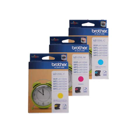 Brother LC125XL Ink Cartridge Colour Multipack C/M/Y Original Brother LC125XL Ink Cartridge Colour Multipack C/M/Y Original