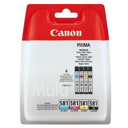 Canon CLI-581 Original Ink Cartridge Colour Multipack BK/C/M/Y