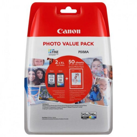 Canon PG-545XL / CL-546XL Original Ink Cartridges Photo Value Pack