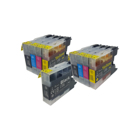 Compatible Brother LC1240XL Ink Cartridge 9 Pack - Extra Black