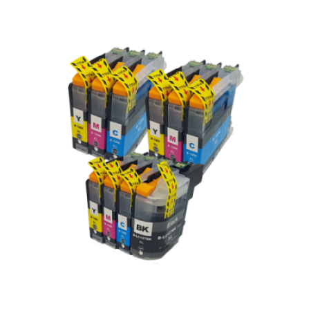 Compatible Brother LC127XL/LC125XL Ink Cartridge 10 Pack - Extra Colours