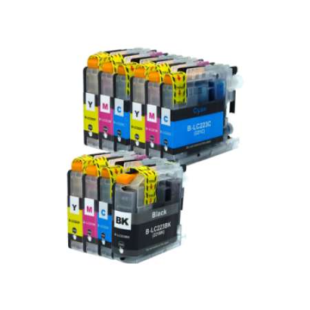 Compatible Brother LC223 Ink Cartridge 10 Pack - Extra Colours