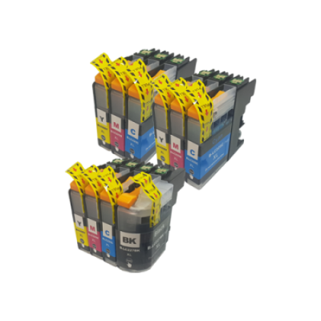 Compatible Brother LC227XL / LC225XL Ink Cartridge 10 Pack - Extra Colours