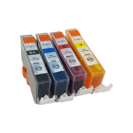 Compatible Canon CLI-521 Ink Cartridge Colour Pack - 4 Inks