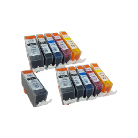 Compatible Canon PGI-520 CLI-521 Ink Cartridge 11 Pack - Extra PGI-520