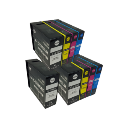 Compatible Canon PGI-2500XL Ink Cartridge 9 Pack - Extra Black