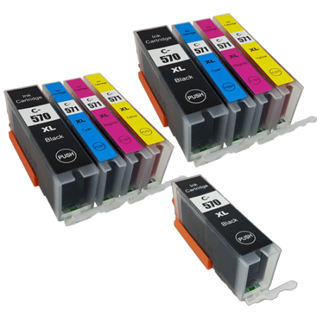 Compatible Canon PGI-550XL CLI-551XL Ink Cartridge 9 pack - Extra 550 Black