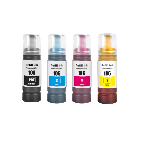 Compatible Epson 106 Ecotank Complete Pack - 4 Bottles