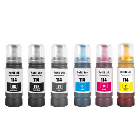 Compatible Epson 114 Ink Bottle Multipack - 6 Inks