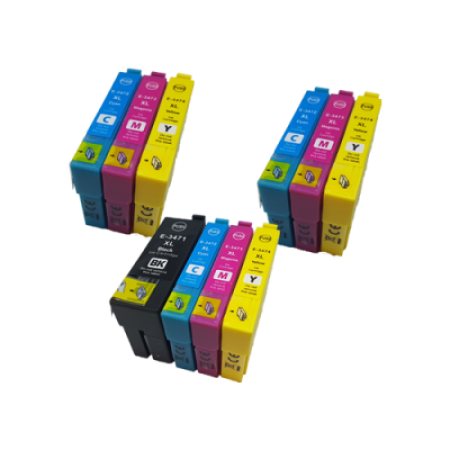 Compatible Epson 34XL Ink Cartridge 10 Pack - Extra Colours