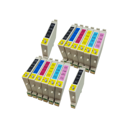 Compatible Epson T0481 - T0486 Ink Cartridge 14 Pack - Extra Blacks