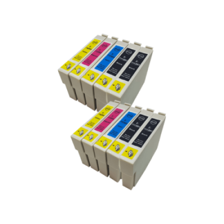 Compatible Epson T0711XL - T0714XL Ink Cartridge 10 Pack - Extra Blacks