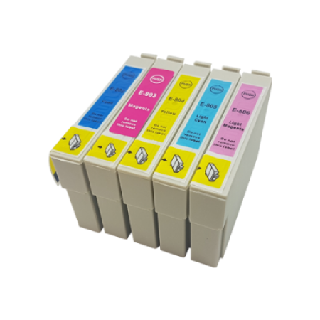 Compatible Epson T0802 - T0806 Ink Cartridge Colour Pack - 5 Inks