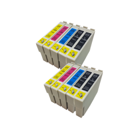 Compatible Epson T0891 - T0894 Ink Cartridge 10 Pack - Extra Black