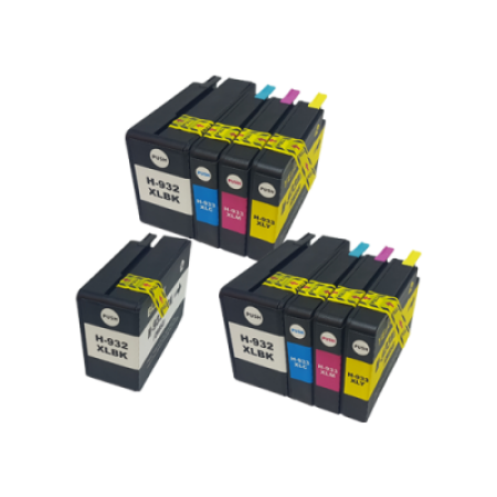 Compatible HP 932XL 933XL Ink Cartridge 9 Pack - Extra Black