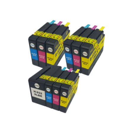 Compatible HP 932XL 933XL Ink Cartridge 10 Pack - Extra Colours