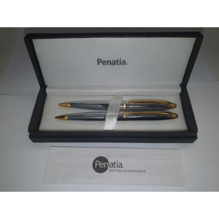 CROSS PENATIA PEN & PENCIL GIFT BOXED - COLOUR - SILVER AND GOLD