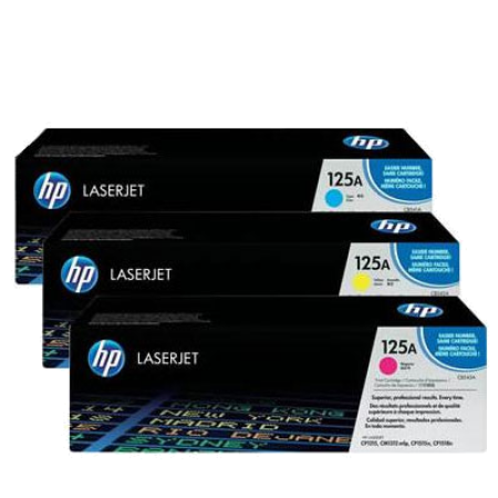 Original HP 125A CF373AM Toner Cartridge Colour Pack - 3 Toners