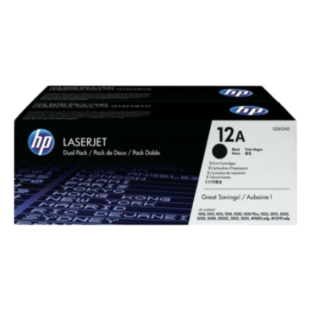 HP 12A Q2612AD Toner Cartridge Twin Pack Black Original HP 12A Q2612AD Toner Cartridge Twin Pack Black Original