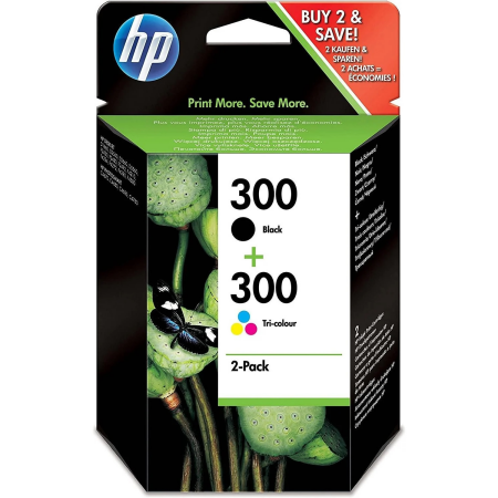 HP 300 Black + Colour Original Ink Cartridge Multipack HP 300 Black + Colour Original Ink Cartridge Multipack