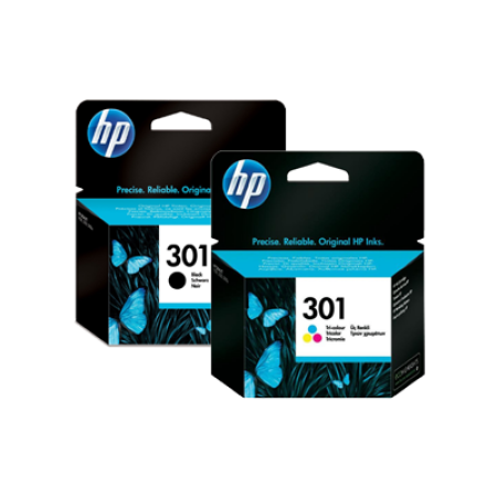 HP 301 Black + Colour Multipack Ink Cartridges BK/C/M/Y Original HP 301 Black + Colour Multipack Ink Cartridges BK/C/M/Y Original