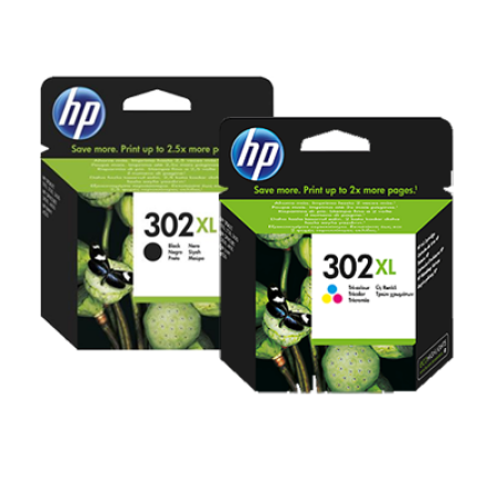 HP 302XL Original Black + Colour Ink Cartridge Multipack B/C/M/Y 